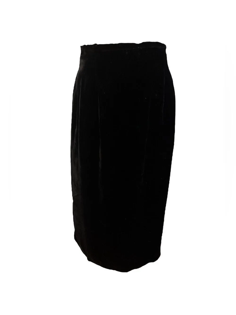 NWT 90s STEPHANIE QUELLER VELVET BLACK MIDI PENCIL SKIRT LUXURY SZ 14W